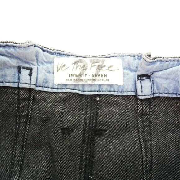 FREE PEOPLE Mini Skirt East Of Eden Denim Washed Black Belted NWT 27 - Picture 7 of 11